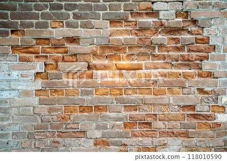 Brick wall. Old bricks wall texture background  118010590