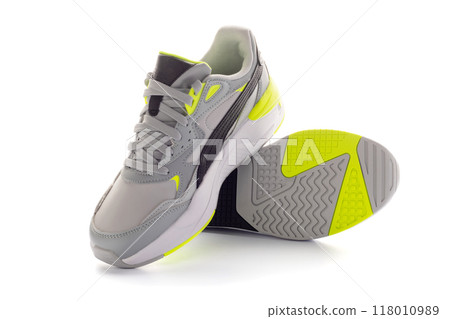 Modern Sneakers with Bright Color Accents 118010989