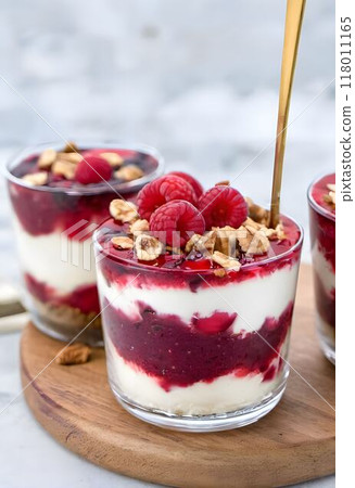 Easy No Bake High Protein Cheesecake Cups for a Healthy Treat 118011165