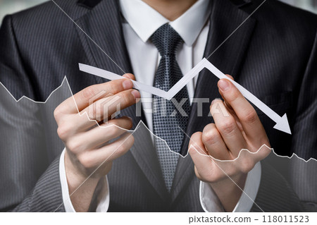 The concept of Financial Recession. The concept of Financial Recession. 118011523