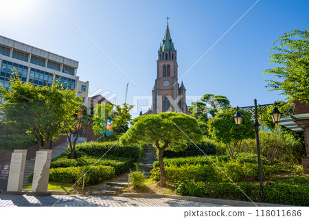Myeongdong Cathedral, a tourist attraction in Myeongdong, Seoul Myeongdong Cathedral, a tourist attraction in Myeongdong, Seoul 118011686