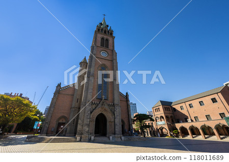 Myeongdong Cathedral, a tourist attraction in Myeongdong, Seoul 118011689