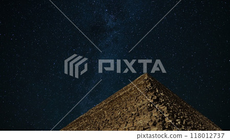 埃及吉薩金字塔與星空 胡夫金字塔 118012737