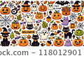 Cute seamless pattern for halloween 118012901
