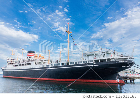 "Kanagawa Prefecture" Hikawa Maru on display at Yokohama Port "Kanagawa Prefecture" Hikawa Maru on display at Yokohama Port 118013165