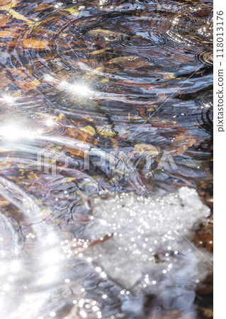 Autumn color water surface Autumn color water surface 118013176