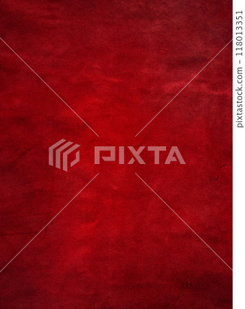 Dark red matte background of suede fabric, closeup. Vertical red velvet background, leather. 118013351