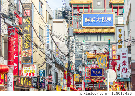 "Kanagawa Prefecture" Yokohama Chinatown's colorful streets "Kanagawa Prefecture" Yokohama Chinatown's colorful streets 118013456