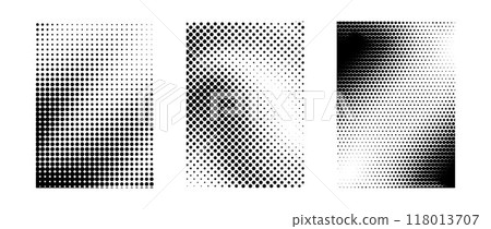 Grunge halftone gradient background set. Black grit sand noise texture collection. Retro dotted pixelated backdrop pack. Comic polka dot overlay with raster effect for banner, poster, print. Vector Grunge halftone gradient background set. Black grit sand noise texture collection. Retro dotted pixelated backdrop pack. Comic polka dot overlay with raster effect for banner, poster, print. Vector 118013707