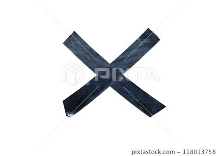 Cross made of two pieces of insulating tape Cross made of two pieces of insulating tape 118013758