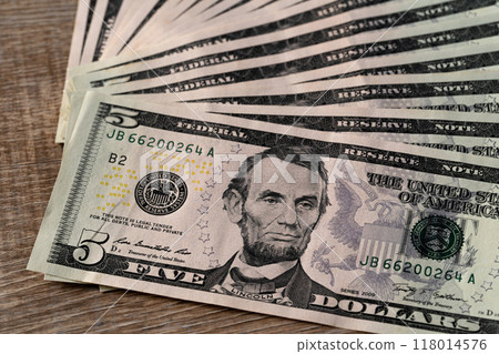 5美元鈔票圖片 118014576