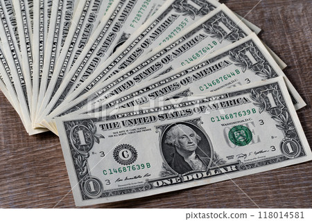 Image of US 1 dollar bill 118014581