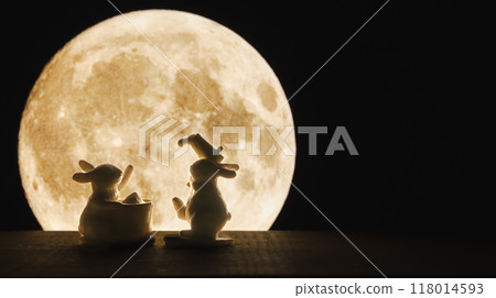 月亮與兔子、賞月、十五夜、中秋節 118014593