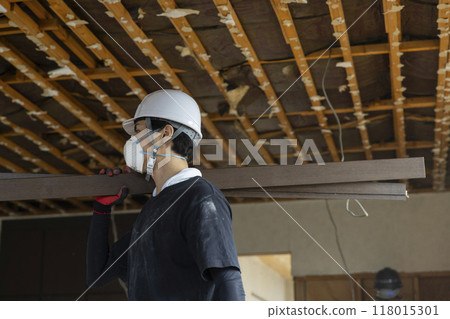Interior demolition site, renovation, remodeling Interior demolition site, renovation, remodeling 118015301