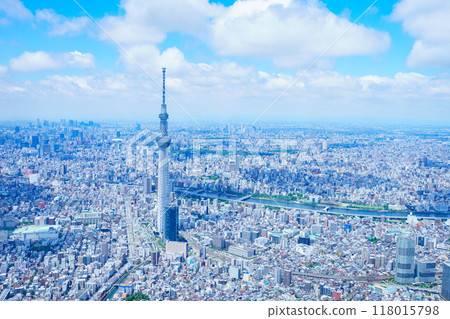 Tokyo aerial photography 118015798