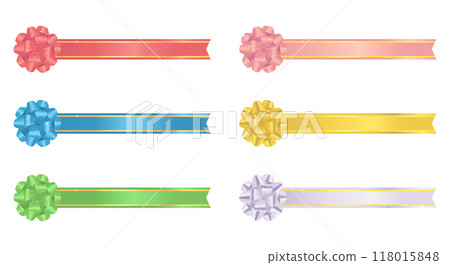 絲帶花和腰帶插畫素材 118015848