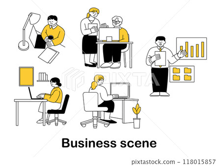 各種商業場景插畫集 各種商業場景插畫集 118015857