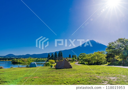 [Shizuoka Prefecture] Lake Tanuki Campsite Morning 118015953