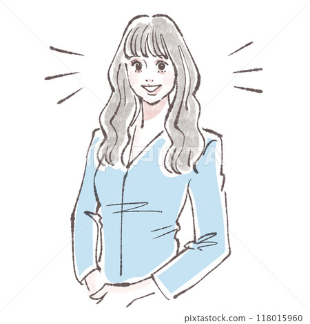 Illustration material of women and girls Illustration material of women and girls 118015960