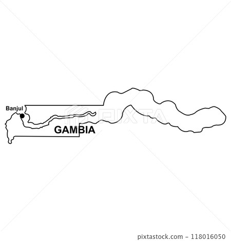 Map of Gambia icon Map of Gambia icon 118016050