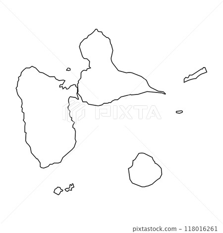 Map of guadeloupe 118016261