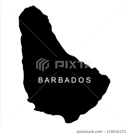 Map of Barbados 118016272