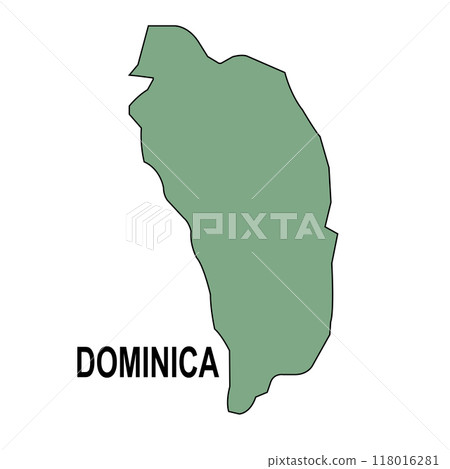Map of Dominica 118016281