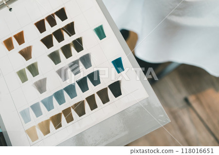 頭髮 髪 比色圖表 118016651