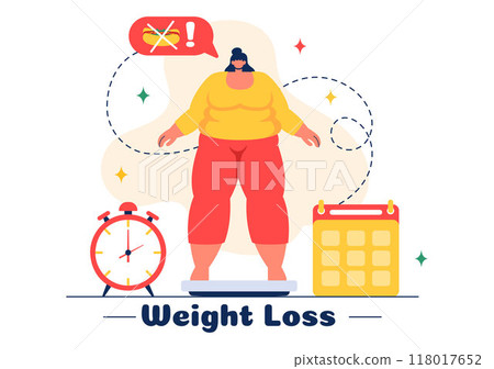 Weight Loss Vector Illustration of a Woman's Body Transformation emphasizing Fitness, Sports, Diet, and a Healthy Lifestyle in a Style Background Weight Loss Vector Illustration of a Woman's Body Transformation emphasizing Fitness, Sports, Diet, and a Healthy Lifestyle in a Style Background 118017652