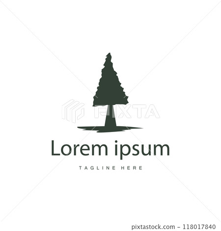 Forest Logo, Jungle Adventure Simple Design Vector, Illustration Template 118017840