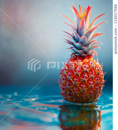Rubyglow pineapple in water 118017986