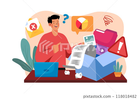 Empty States Illustration concept on white background 118018482