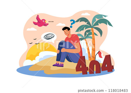 Empty States Illustration concept on white background 118018483