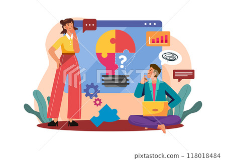 Empty States Illustration concept on white background 118018484