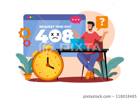 Empty States Illustration concept on white background 118018485