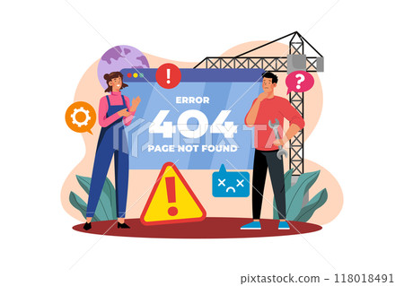 Empty States Illustration concept on white background 118018491