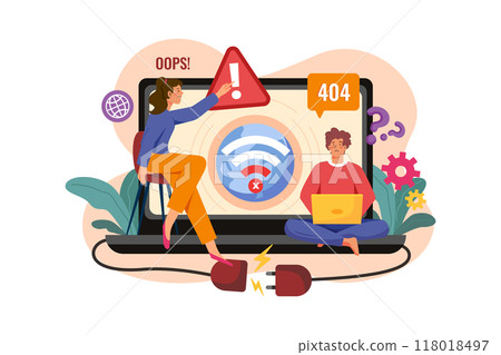 Empty States Illustration concept on white background Empty States Illustration concept on white background 118018497