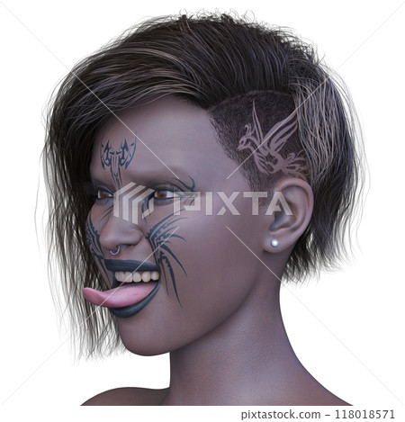 女人的臉的特寫 118018571