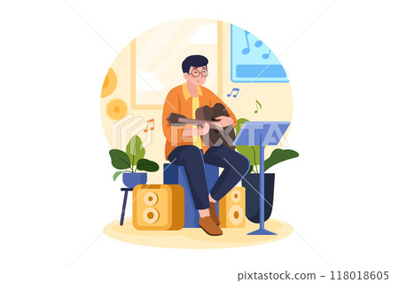 Musician Illustration concept on white background 118018605