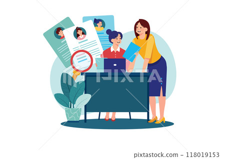 HR team searching for new employee 118019153