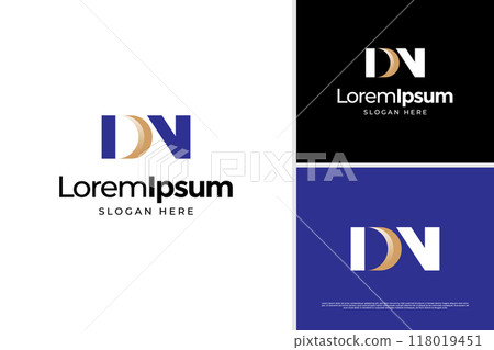 Geometric letter D N business logo vector design template Geometric letter D N business logo vector design template 118019451