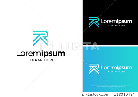 Elegant letter T R law firm logo vector design template 118019484