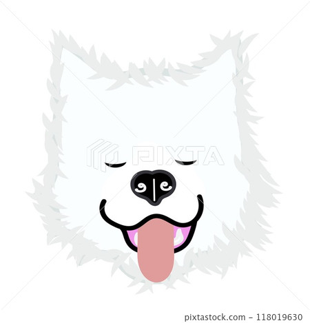 薩摩耶狗臉圖 薩摩耶狗臉圖 118019630