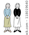 Grandmother's full body illustration 118019640