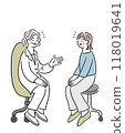 Young woman consulting a doctor 118019641