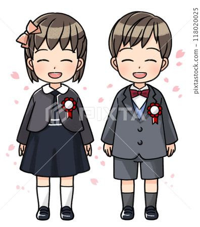 Child in formal attire (cherry blossoms) 118020025