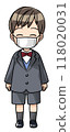 Boy in formal attire (mask, smiling) 118020031