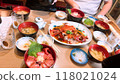 Seafood bowl and boiled fish 118021024