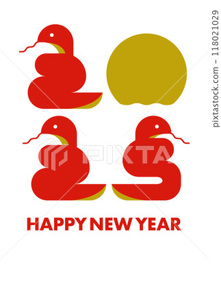 一張時尚的新年賀卡,帶有簡單的蛇 2025 標誌字符設計,適合蛇年 2025_白色背景 一張時尚的新年賀卡,帶有簡單的蛇 2025 標誌字符設計,適合蛇年 2025_白色背景 118021029