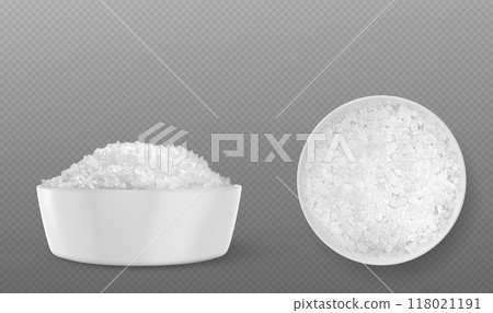 Pink and white salt pile set 118021191